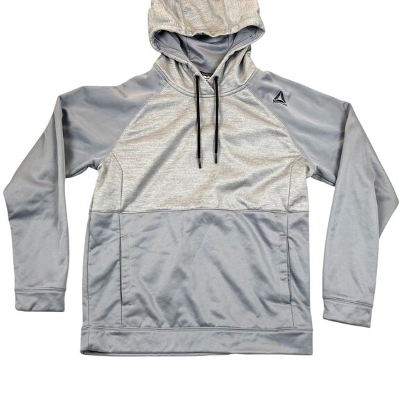 Reebok Mens Hoodie Sewatshirt Medium Pullover Activewear Gray - Picture 1 of 10